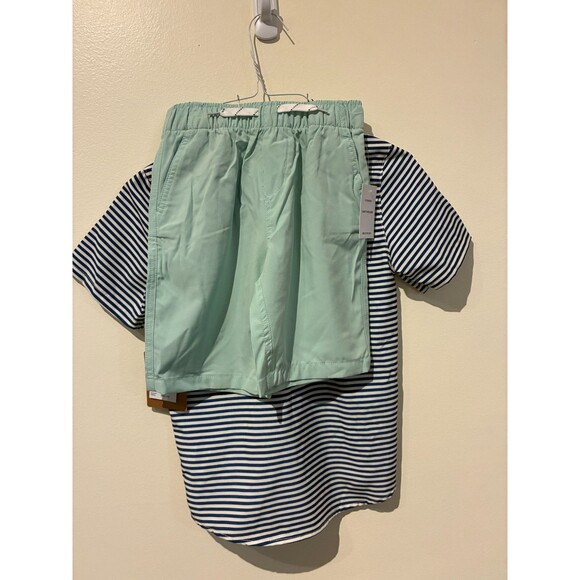 NWT Eddie Bauer Button Up Shirt & Shorts Outfit - Boy's 8 - Picture 2 of 4